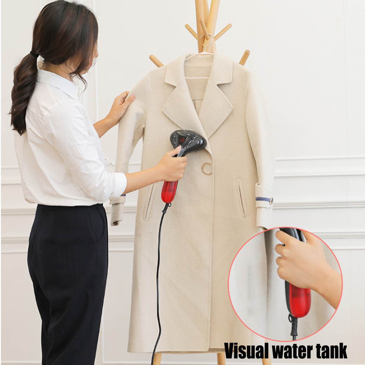 1500W Handheld Clothes Steamer Garment Steamers Portable Fabric Steam Heat Iron for Ironing Clothes for Travel Home Household