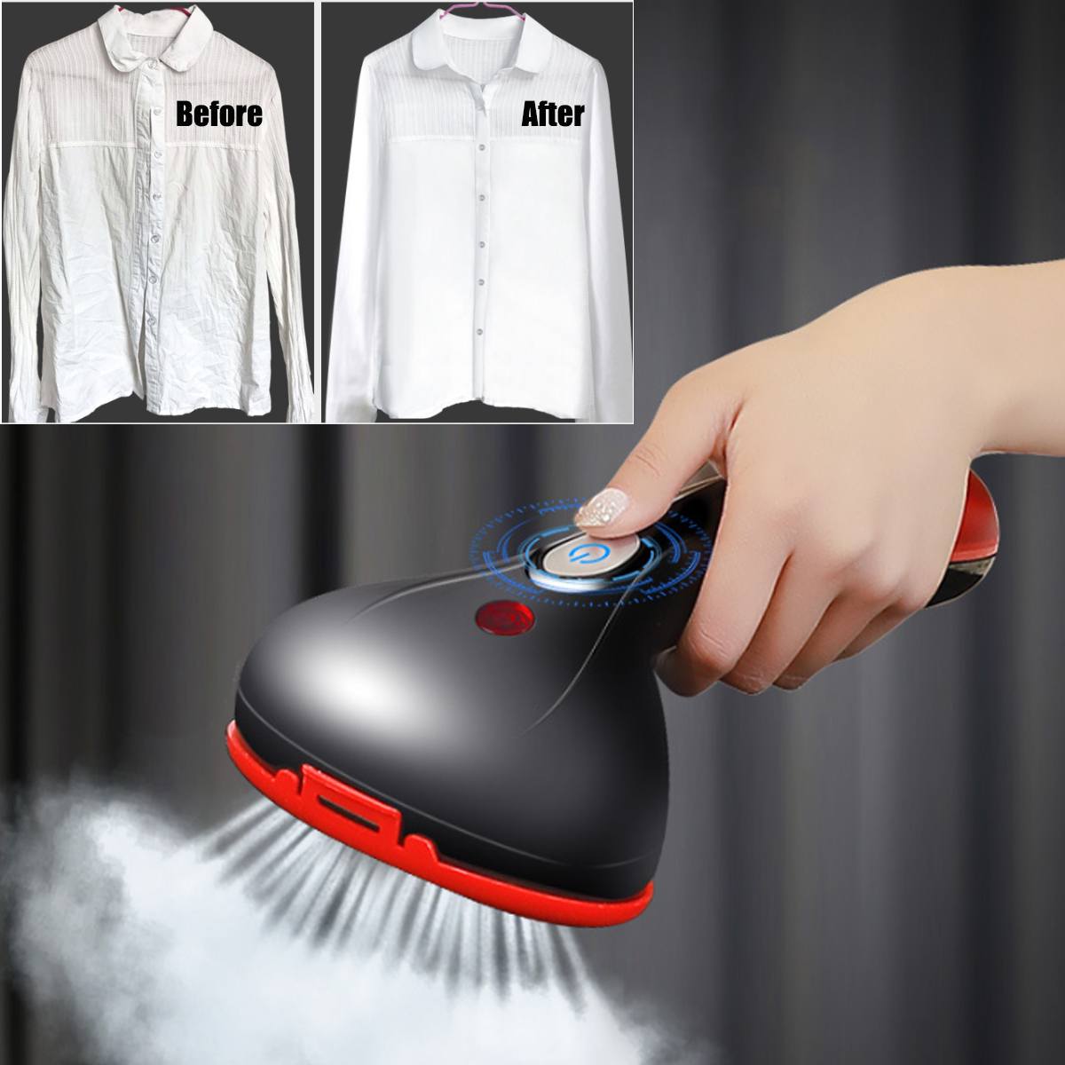 1500W Handheld Clothes Steamer Garment Steamers Portable Fabric Steam Heat Iron for Ironing Clothes for Travel Home Household