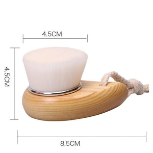 1Pcs Facial Cleansing Brush Wooden Handle Cleanser Deep Clean Pore Exfoliator Face Scrub Facial Washing Brush Cleaning Tool