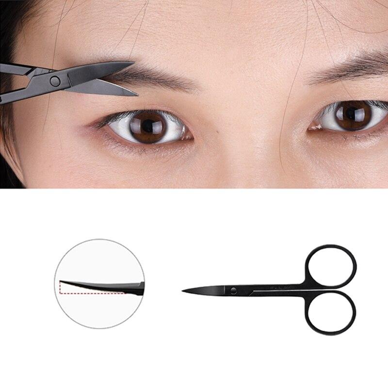 1Set Professional Eyebrow Trimming Tool Set Stainless Steel Eyebrow Tweezer Clipper Scissors Eyelash Brush Cosmetic Makeup Set