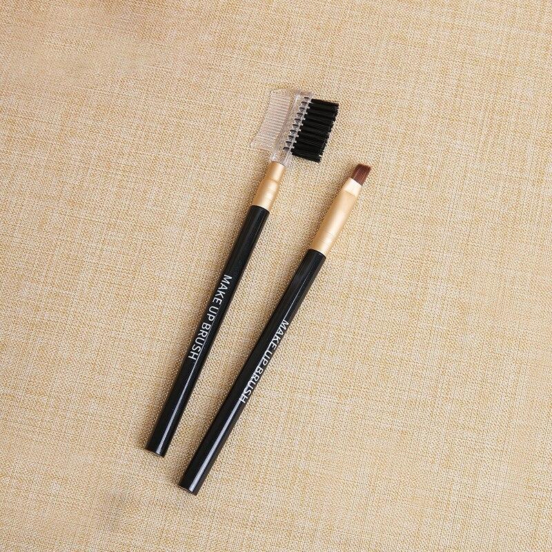 2Pcs/Set Portable Bevel Eyebrow Brush Eyebrow Powder Makeup Brush Cosmetic Beauty Designer Makeup Tools Set Accessories