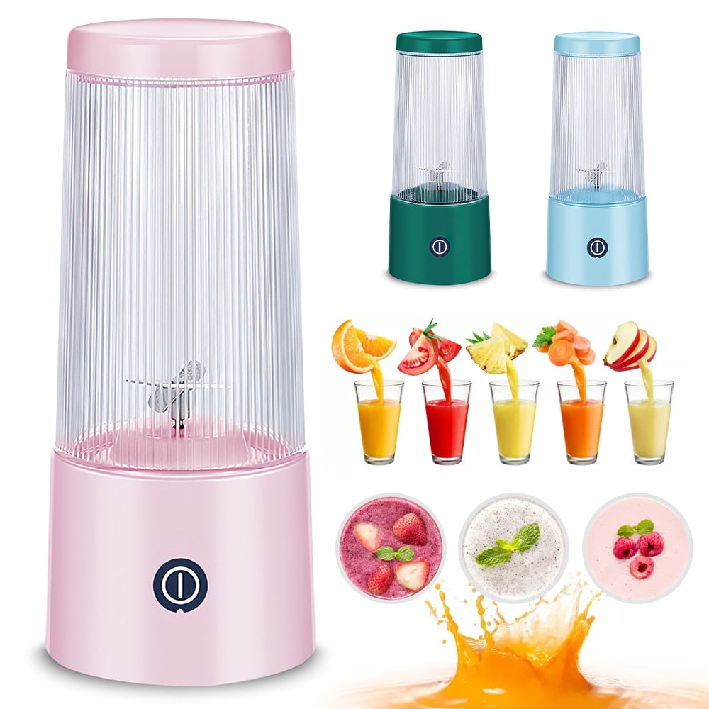 350ML Kitchen Blender Portable Electric Fruit Juicer Blender USB Mini Fruit Mixer Juicer Smoothie Blender Juice Maker Machine