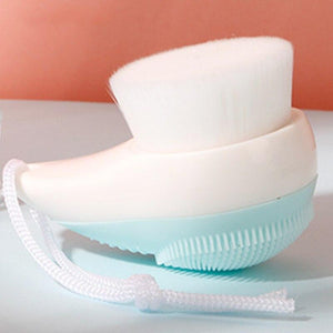 Double Side Silicone Face Washing Brush Facial Cleanser Portable 3D Face Cleaning Vibration Massage Skin Care Tool