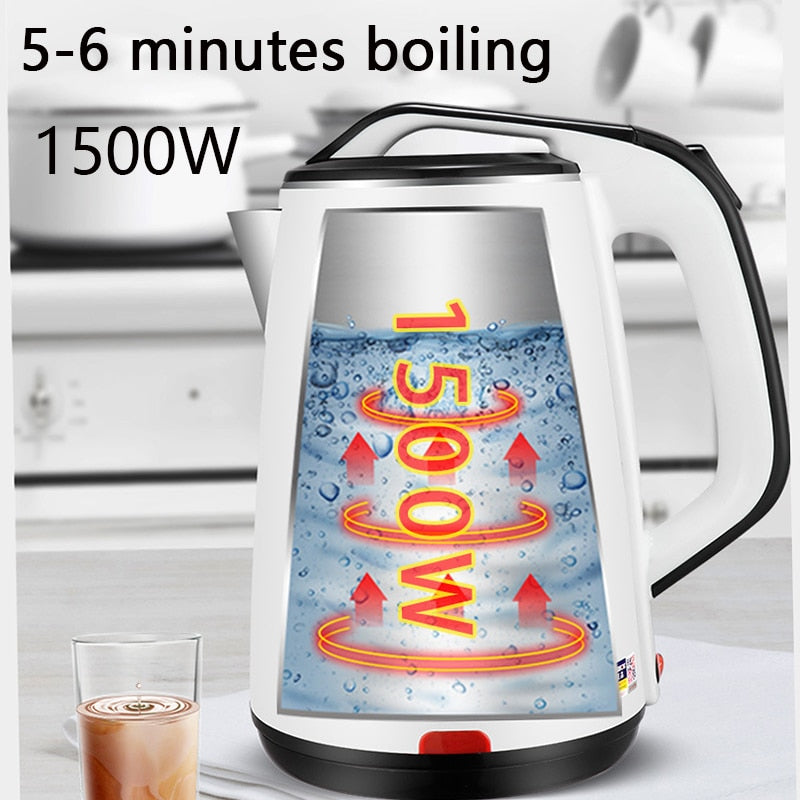 Electric Kettle Cordless Water Pot 1500W-2000W Stainless Steel Heating Electric Water Boiler Water Heater kitchen appliances