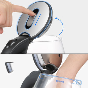 Glass Electric Kettle Off Automatically Auto-Power Off Stainless Steel Anti-Hot Electric Kettle Household Kitchen Appliances EU