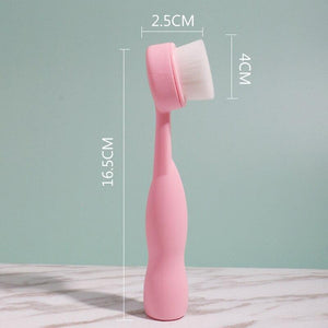 Long Handle Face Brush Manual Skin-friendly Facial Cleansing Brush Soft Hair To Blackhead Deep Cleaning Hand Brush