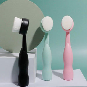 Long Handle Face Brush Manual Skin-friendly Facial Cleansing Brush Soft Hair To Blackhead Deep Cleaning Hand Brush