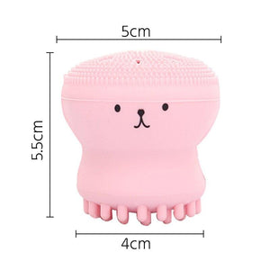 Octopus Shape Silicone Foam Face Cleansing Brush Pore Cleaner Exfoliator Face Scrub Washing Brush Face Cleanser Skin Care