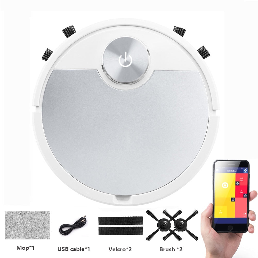 Robot Vacuum Cleaner Wireless Cleaning Wet and Dry For Home 3 in 1 Smart Household Appliances Mop Cleaning Floor Vacuum Cleaner