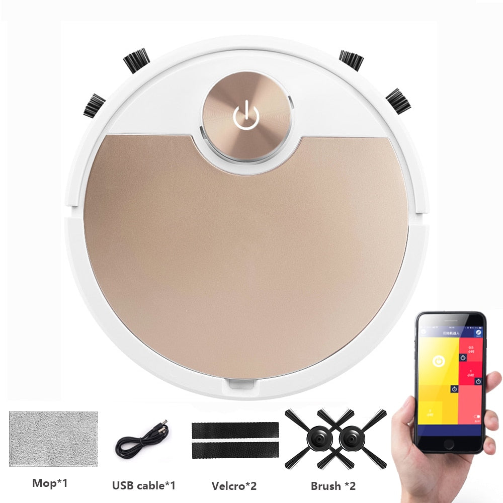 Robot Vacuum Cleaner Wireless Cleaning Wet and Dry For Home 3 in 1 Smart Household Appliances Mop Cleaning Floor Vacuum Cleaner